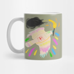 Rainbow Crow (light) Mug